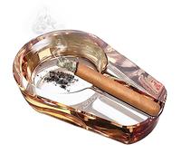 Posacenere in vetro di cristallo, posacenere per sigari, posacenere per uso domestico, per esterni, decorazione per la casa, posacenere (oro)