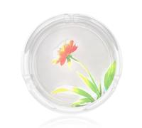 Posacenere in vetro stampato con fiori rivolti verso il sole, adatto per la decorazione della casa e dell'ufficio, aggiungendo uno stile elegante