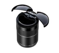 Posacenere intelligente per auto Apertura automatica Chiusura Sensore a infrarossi Posacenere a specchio sensibile alla luce senza fumo ricaricabile USB con coperchio (A)