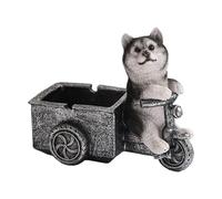 Posacenere moderno in resina a forma di cane, design compatto, scultura animale per conservare le ceneri per gli amanti degli animali domestici posacenere in resina