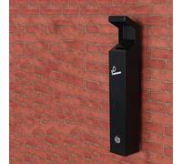 Posacenere Montato Al Muro - Posacenere Da Esterno, Colonna Di Fumo, Portacenere Casa, Posacenere Da Parete In Acciaio Inossidabile, Canna Da Fumo, Raccoglitore Di Mozziconi Di Sigaretta(Schwarz)
