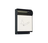 Posacenere murale - da esterno - 23,5 x 33 x 7 cm - grigio scuro - Metalplus