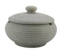 Posacenere nel Ceramica con Coperchio Antivento per Uso Interno Esterno-Azzurro