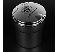 Posacenere per Auto 1PC per Alfa Romeo Tonale 2022-, Posacenere Portatile con Coperchio Facile da Pulire Accessorio per Auto per Viaggi in Auto Casa Ufficio e Campeggio,Black