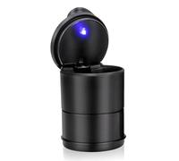 Posacenere Per Auto, 3D Posacenere Portatile Con Coperchio Antiodore, Luce LED Automatica, Sigillato, Resistente Alle Alte Temperature, Rimovibile(1pcs)