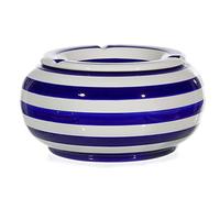 Posacenere per tempesta Ø 23 cm Posacenere antivento in ceramica XXL (strisce blu grandi)
