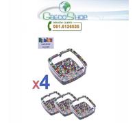 Posacenere/Portacenere in vetro set 4 pz - Mod. Rubik two