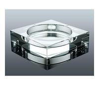 Posacenere quadrato, 9 cm, design in cristallo, per interni ed esterni, elegante accessorio per casa e ufficio per fumatori