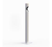 Posacenere quadrato in acciaio inox per esterni, portacenere per sigarette su un lato, per casa e parco, durevole e resistente alle intemperie (bianco)