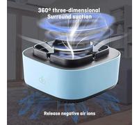 Posacenere Scarico Fumo, Posacenere Purificatore d'aria con 2 Pastiglie Filtranti di Ricambio, Aspirazione Surround a 360 Gradi con Ioni Negativi, Funzione Timer di Autospegnimento, per Casa