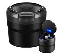 Posacenere senza fumo per auto posacenere portatile senza fumo per sigarette con luce LED e coperchio a ribalta autoestinguente accessori per interni auto