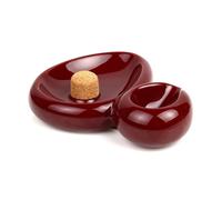 POSACENERE SIDECAR CON BATTI PIPA POSAPIPE 1 POSTO SAVINELLI CERAMICA BORDEAUX