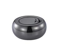 Posacenere sigillabile a forma di tamburo Posacenere in acciaio inossidabile Posacenere inodore senza fumo Posacenere con coperchio per sigaretta portatile