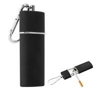 Posacenere tascabile per viaggiare in viaggio, mini posacenere portatile da viaggio, inodore, con coperchio, posacenere to Go, nero opaco