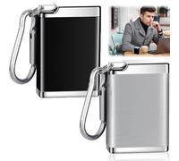 Posacenere tascabile, posacenere da viaggio, 2 posacenere da viaggio, piccolo posacenere portatile per sigarette (nero, grigio)