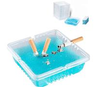 Posacenere usa e getta per sigarette all'aperto, senza fumo, per interni, portatile, antivento, confezione da 30 posacenere usa e getta con sabbia (blu)