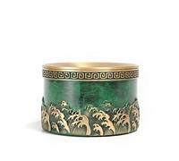 Posacenere Versatile in Rame Puro, Grande capacità, Portacenere con Coperchio, Portatile, Sigillato, Dispositivo di Elaborazione della Cenere di Sigaretta, Ornamento, Riu-Green