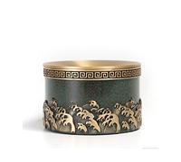 Posacenere Versatile in Rame Puro, Grande capacità, Portacenere con Coperchio, Portatile, Sigillato, Dispositivo di Elaborazione della Cenere di Sigaretta, Ornamento, Riu-Dark Green