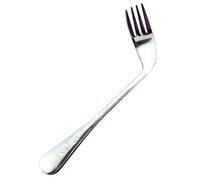 Posate Angolate Anziani - Acciaio 17x3.8cm | Forchetta Storta Cucchiaio | Utensili A Testa Piegata | Supporto Alimentazione Per Malati Di Parkinson Disabilità Manuale E Uso Disabili