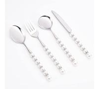 Posate di lusso Pearl in acciaio inox 4 pezzi coltello* 1 forchetta* 1 cucchiaio* 1 cucchiaio da dessert* 1 set di posate regalo di compleanno regalo nuovo arrivato