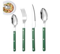 Posate francesi, posate | Set di 4 posate frese da forchetta francese in acciaio inox, utensili da cucina lavabili in lavastoviglie per mangiare carne