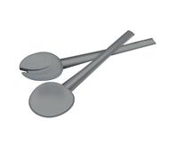 Posate Insalata in materiale plastico pura plastica vergine ad alto spessore Lunghezza 22,5 cm Happy Hour colore Trasparente grigio