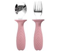 Posate Per Bambini ,Utensili Per Bambini Piccoli Con Forchette E Cucchiai | Design Antiscivolo e Sicuro, Acciaio Inox per Alimentazione Autonoma nella Prima Infanzia