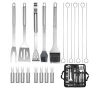 Posate per Barbecue, Set Barbecue, Accesori Barbecue, 20 Pezzi, Kit Professionale, BBQ, Acciaio Inossidabile, Regalo Uomo, con Custodia Premium Grill