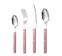 Posate per cena, set di posate francesi,4 cucchiaini da tè con taglierino francese in acciaio inossidabile | Utensile da cucina lavabile in lavastoviglie per mangiare bistecche per ristoranti, riunion