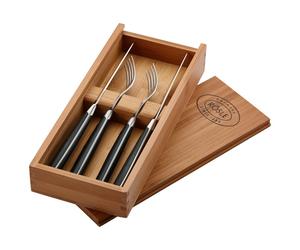 Posate Rösle da Bistecca in Box di Legno Set da 4 Pz cod. 250146
