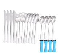 Posate Set Portatile Da 4 Set In Acciaio Inox 410 Blu