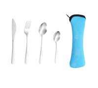Posate Set Portatile In Acciaio Inox 410 Blu