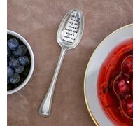 Posate vintage stampate a mano - Cucchiaio da dessert - Life is short, acquistate le scarpe.....