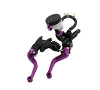 Posatoio Leva Freno Leva pompa freno frizione in alluminio universale da 7/8" 22 mm per moto, cilindro principale idraulico per parti di Dirt Pit Bike da 250 cc-500 cc Freno(Purple)