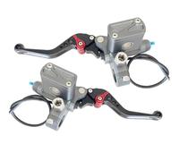 Posatoio Leva Freno Maniglia A Leva Del Cilindro Principale Della Pompa Freno Frizione Moto Universale CNC PX6 Freno(Grey Left side)