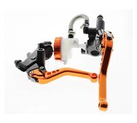 Posatoio Leva Freno Moto Leve Freno Frizione Alluminio Universale Cilindro Maestro Serbatoio Set Cavo Idraulico Per APRILIA RS50 1999-2005 Freno(Orange)