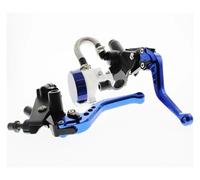 Posatoio Leva Freno Moto Leve Freno Frizione Alluminio Universale Cilindro Maestro Serbatoio Set Cavo Idraulico Per APRILIA RS50 1999-2005 Freno(Blue)