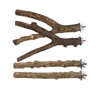 Posatoio multi-ramo per una facile installazione, supporto per pappagalli in legno naturale con una bella texture (4 pezzi)