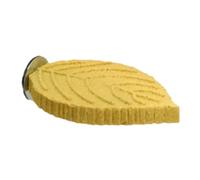 Posatoio per Uccelli in Resina, Supporto per Gabbia, Accessorio per Gabbia, Design a Foglia, Superficie Granulata per Prevenire Una Crescita Eccessiva, Giallo
