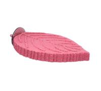Posatoio per Uccelli in Resina, Supporto per Gabbia, Accessorio per Gabbia, Design a Foglia, Superficie Granulata per Prevenire Una Crescita Eccessiva, Rosa
