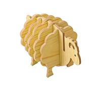 Posavasos De Madera Para Bebidas - Posavasos De Madera, Alfombrilla Aislante Para Tazas De Ovejas | Lindo Posavasos De Madera Para Platos Calientes, Juego De Tapetes De Mesa De Animali,