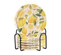 Posavasos Para Mesa Sottobicchieri Semplici Limoni Gialli Assorbenti e Supporto Set di 6 Sottobicchieri per Bevande