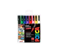 Uni POSCA - PC-3M Arte Pennarello Pittura Penne - 4 Pacco Portafoglio - Rosso