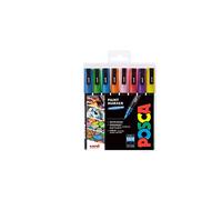 Posca 153544857 Set Marcatore a Tempera a Base d'Acqua, 1.5 mm, 8 Pezzi