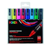 Uni-Ball Pennarello Posca Pc5M Astuccio 8 Marcatori, Colori Assortiti