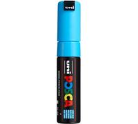 Marcatore Uni Posca PC8K - punta a scalpello 8mm - azzurro - Uni Mitsubishi