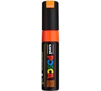 POSCA 182676 - Marcatore POSCA con punta larga a cuneo, arancione neon | Pennarello con punta a cuneo da 8 mm per quasi tutte le superfici