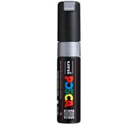 POSCA 182682 - Pennarello POSCA con punta larga a cuneo, argento | Pennarello con punta a cuneo da 8 mm per quasi tutte le superfici
