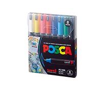Posca 8-Color Paint Pen Set, PC-1MR, Ultra-Fine