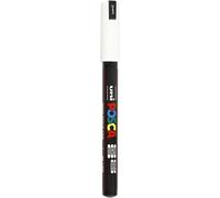 UNI MITSUBISHI - M PC1MR BI - Marcatore a base d'acqua Uni Posca Pen PC1M - punta extra fine 0,7mm - bianco - Uni Mitsubishi - 69910 - Conf. da 1 Pz. - M PC1MR BI